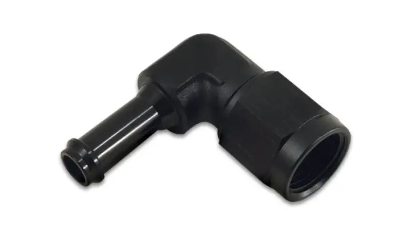 Vibrant -6AN to 3/8in Hose Barb 90 Degree Adapter - Anodized Black - Truck & Automotive