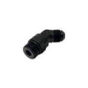 Vibrant 16940 Vibrant -6AN Male Flare to Male -6AN ORB Swivel 45 Degree Adapter Fitting - Anodized Black