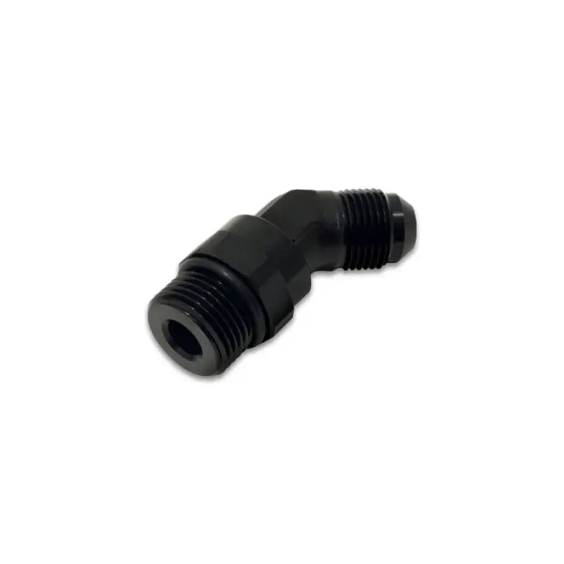 Vibrant 16940 Vibrant -6AN Male Flare to Male -6AN ORB Swivel 45 Degree Adapter Fitting - Anodized Black