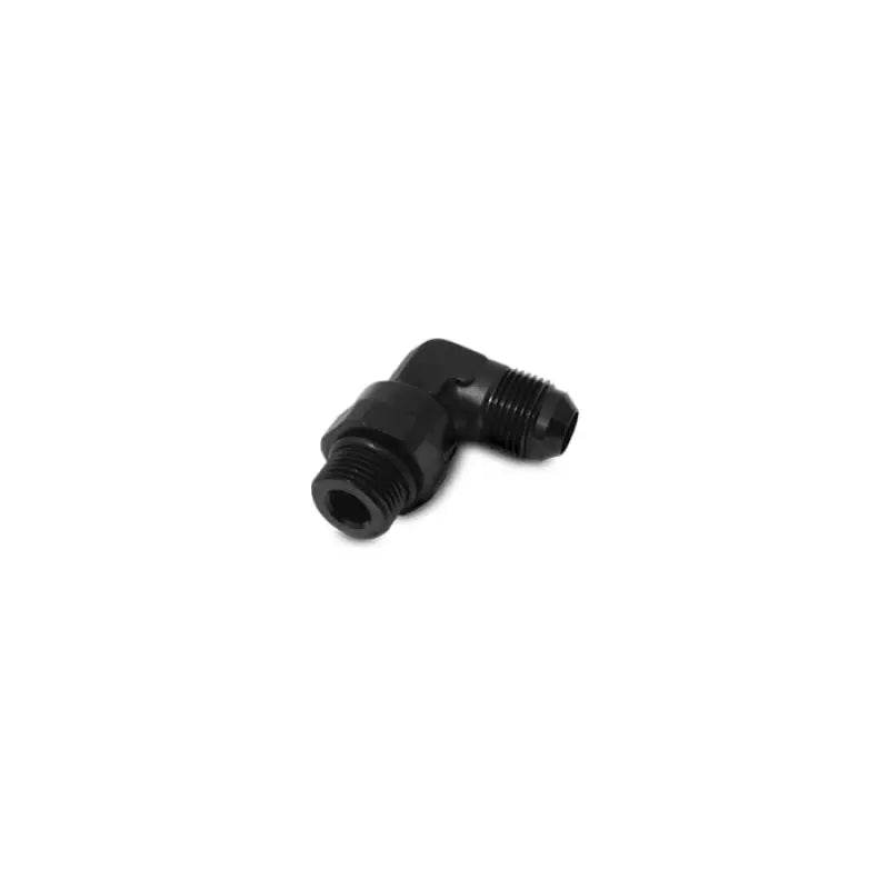 Vibrant 16960 Vibrant -6AN Male Flare to Male -6AN ORB Swivel 90 Degree Adapter Fitting - Anodized Black