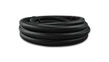 Coiled black nylon braided flex hose for vaping or fluid transfer in Vibrant 8 AN roll
