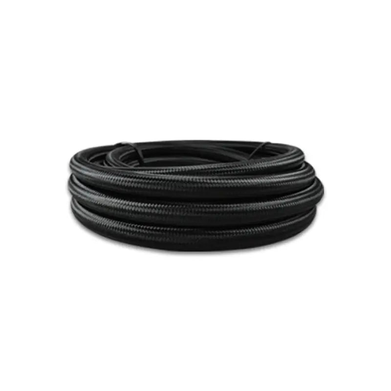 Vibrant 18968 Vibrant -8 AN Black Nylon Braided Flex Hose w/ PTFE liner (10FT long)