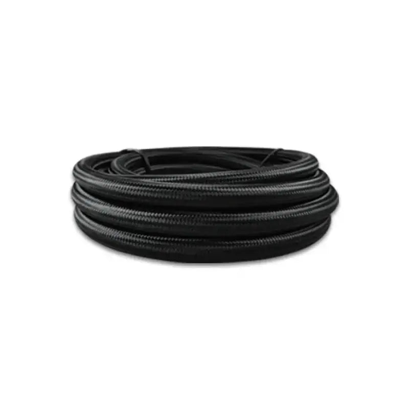 Vibrant Vibrant -8 AN Black Nylon Braided Flex Hose w/ PTFE liner (5FT long)