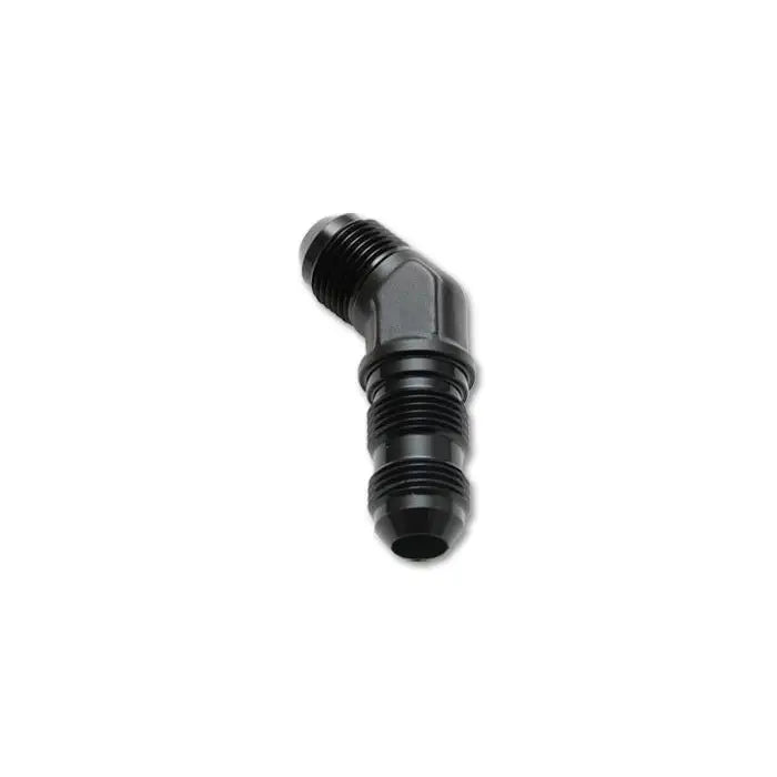 Vibrant 10603 Vibrant -8AN Bulkhead Adapter 45 Degree Elbow Fitting - Anodized Black Only