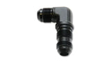 Vibrant -8AN Bulkhead Adapter 90 Degree Elbow Fitting - Anodized Black Only 