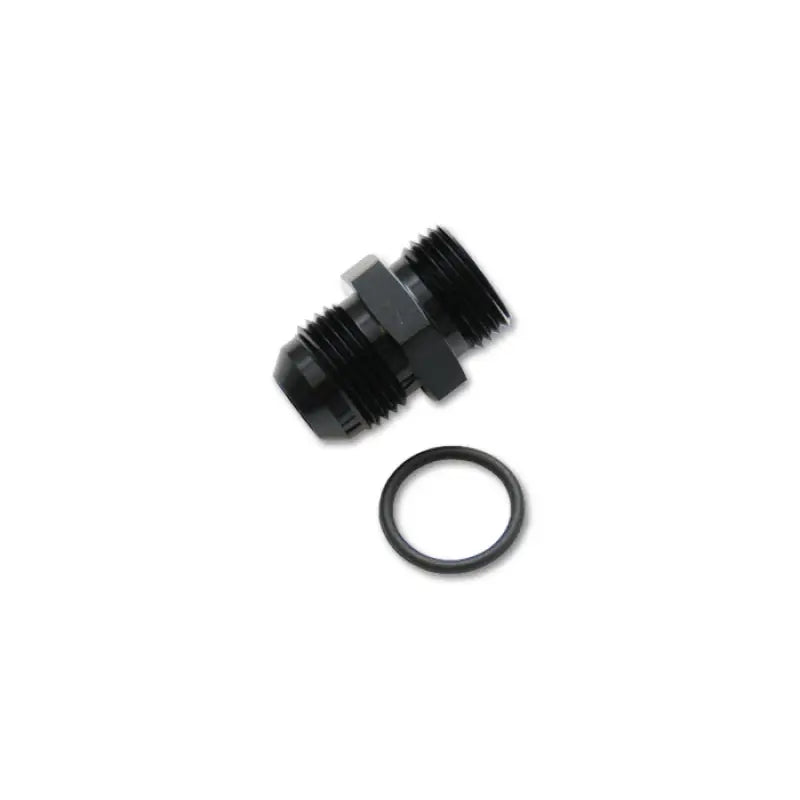 Vibrant 16829 Vibrant -8AN Male Flare to 4AN ORB Male Straight Adapter w/O-Ring - Anodized Black - 16829