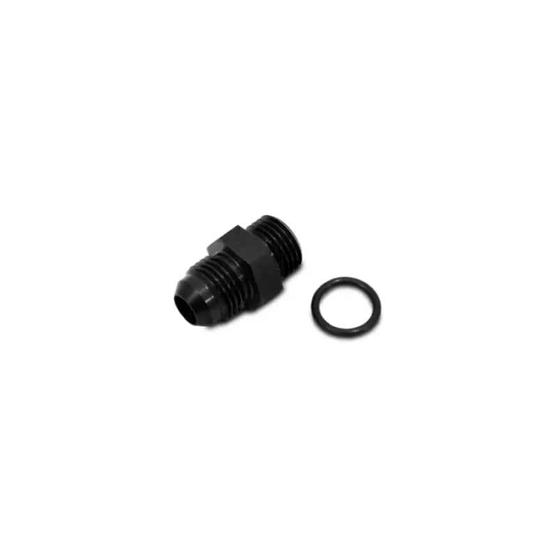 Vibrant 16829 Vibrant -8AN Male Flare to 4AN ORB Male Straight Adapter w/O-Ring - Anodized Black - 16829