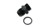 Vibrant -8AN Male Flare to 4AN ORB Male Straight Adapter w/O-Ring - Anodized Black - 16829