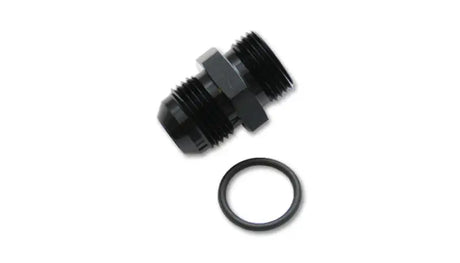 Vibrant -8AN Male Flare to 4AN ORB Male Straight Adapter w/O-Ring - Anodized Black - 16829