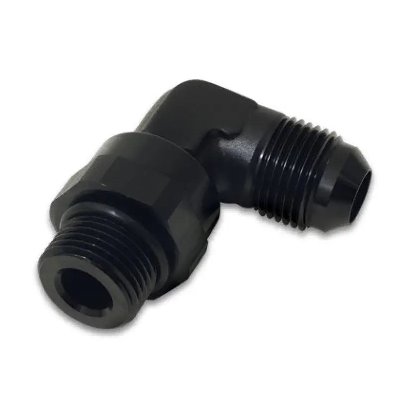 Vibrant 16963 Vibrant -8AN Male Flare to Male -6AN ORB Swivel 90 Degree Adapter Fitting - Anodized Black
