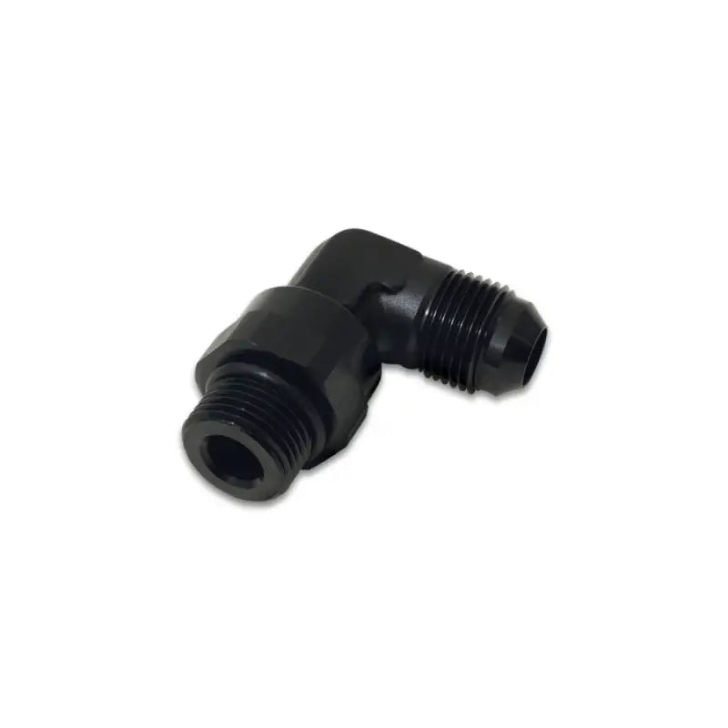 Vibrant 16964 Vibrant -8AN Male Flare to Male -8AN ORB Swivel 90 Degree Adapter Fitting - Anodized Black