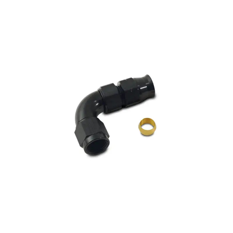 Vibrant 16565 Vibrant 90 Deg 5/16in Tube to Female -6AN Adapter (w/ Olive Inserts)