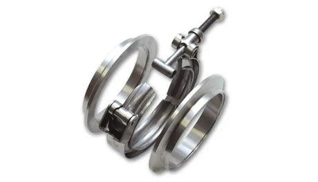 Vibrant AL V-B Flange Assembly for 4in OD Tubing incl 2 V-b flanges 1 SS Clamp Viton O-Ring - Truck & Automotive