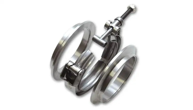 Vibrant AL V-B Flange Assembly for 4in OD Tubing incl 2 V-b flanges 1 SS Clamp Viton O-Ring - Truck & Automotive