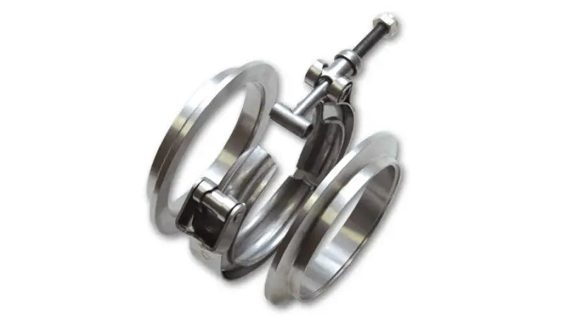 Vibrant AL V-B Flange Assembly for 4in OD Tubing incl 2 V-b flanges 1 SS Clamp Viton O-Ring - Truck & Automotive