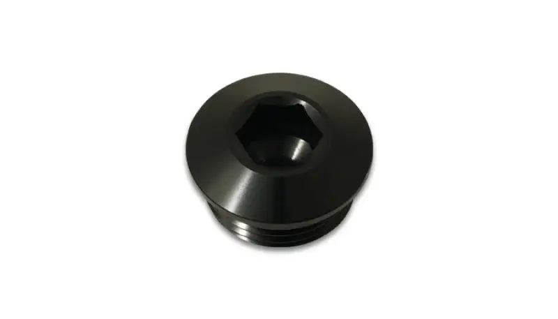 Vibrant Aluminum -10AN ORB Slimline Port Plug w/O-Ring - Anodized Black - Truck & Automotive