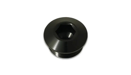 Vibrant Aluminum -12AN ORB Slimline Port Plug w/O-Ring - Anodized Black - Truck & Automotive