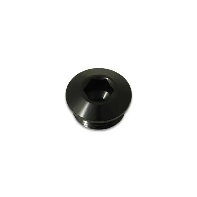 Vibrant Vibrant Aluminum -6AN ORB Slimline Port Plug w/O-Ring - Anodized Black