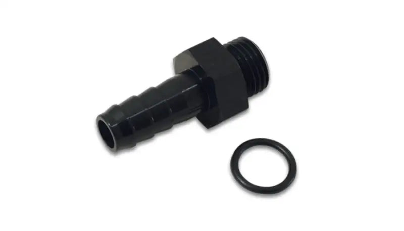 Vibrant Aluminum Male -6AN ORB to 5/16in Barb w/O-Ring - Anodized Black - Truck & Automotive