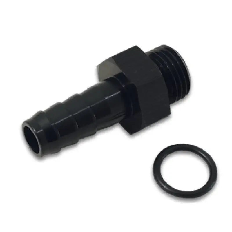 Vibrant 11319 Vibrant Aluminum Male -8AN ORB to 1/2in Barb w/O-Ring - Anodized Black