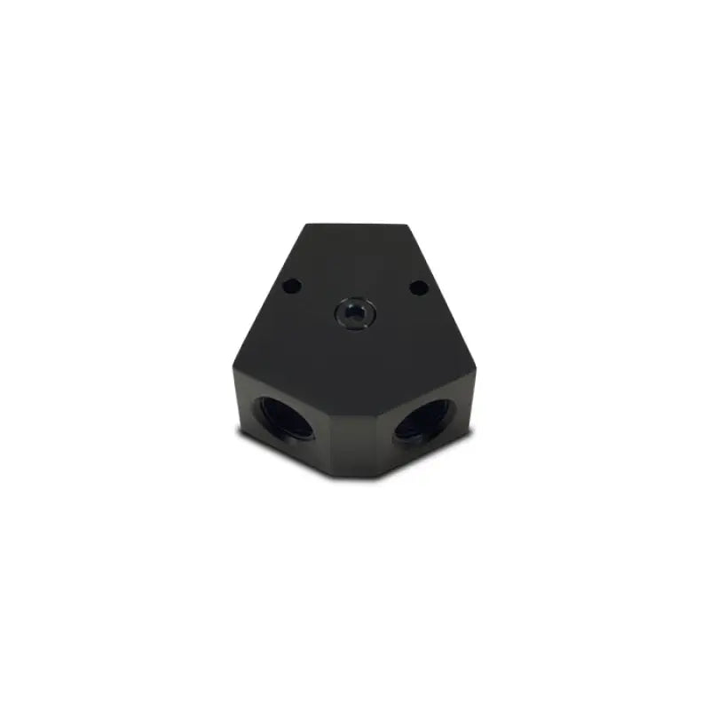 Vibrant 10820 Vibrant Billet Aluminum Y-Block Fitting with 1/8in NPT Port - 3/8in NPT x 3/8in NPT x 3/8in NPT