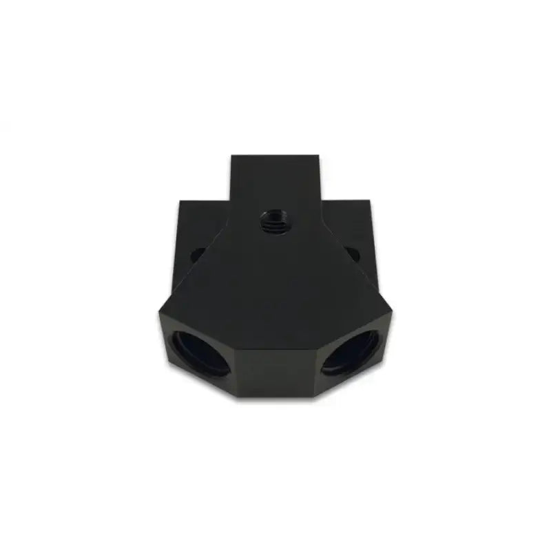 Vibrant Billet Aluminum Y-Block Fitting with 1/8in NPT Port -8AN x Dual ORB - Truck & Automotive