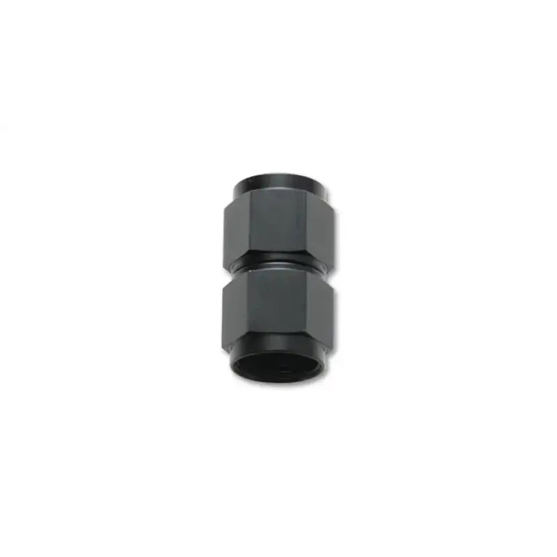 Vibrant Fitting Straight Coupler Union Adapter Female -10 AN to -12 Aluminum Black Anodize - Truck & Automotive