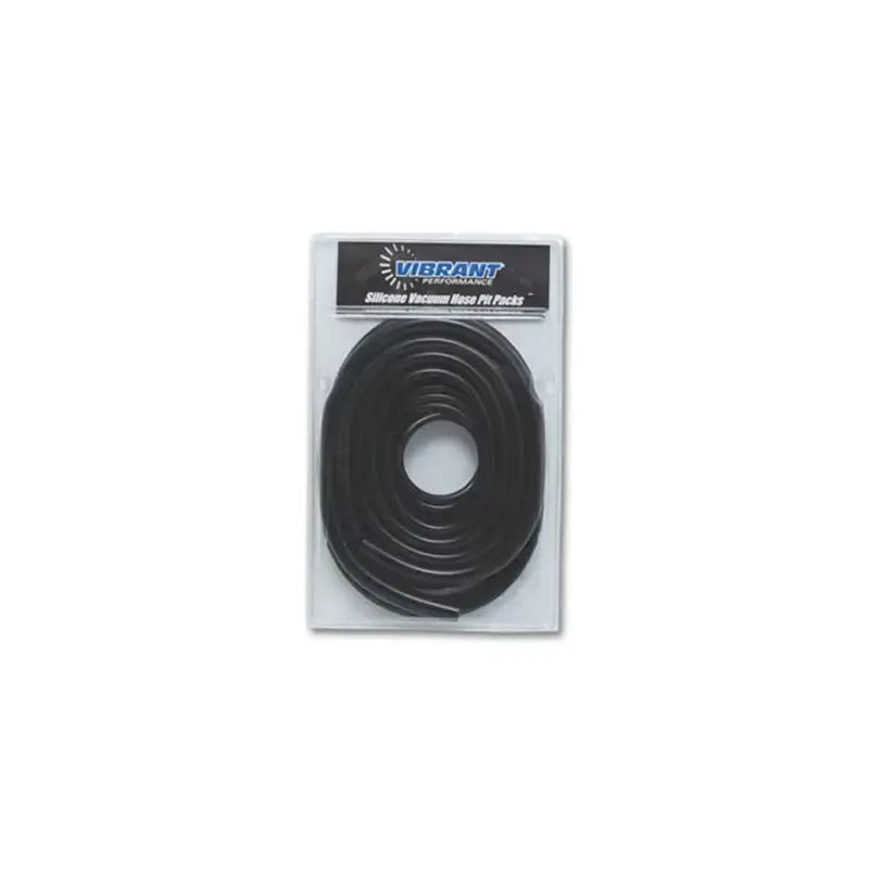 Vibrant Performance Silicone Vacuum Hose Pit Kit in black, 5ft-1/8in, 10ft-5/32in, 4ft-3/16in, 4ft-1/4in, 2ft-3/8in, designed for high-performance applications.