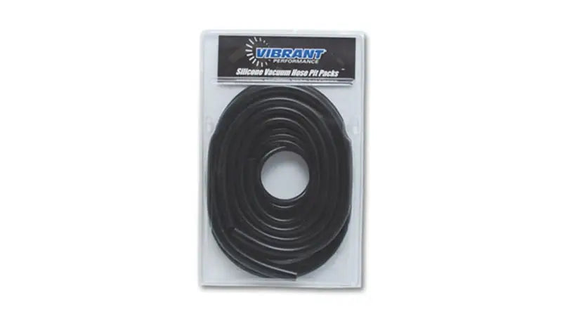 Vibrant Performance Silicone Vacuum Hose Pit Kit in black, 5ft-1/8in, 10ft-5/32in, 4ft-3/16in, 4ft-1/4in, 2ft-3/8in, designed for high-performance applications.