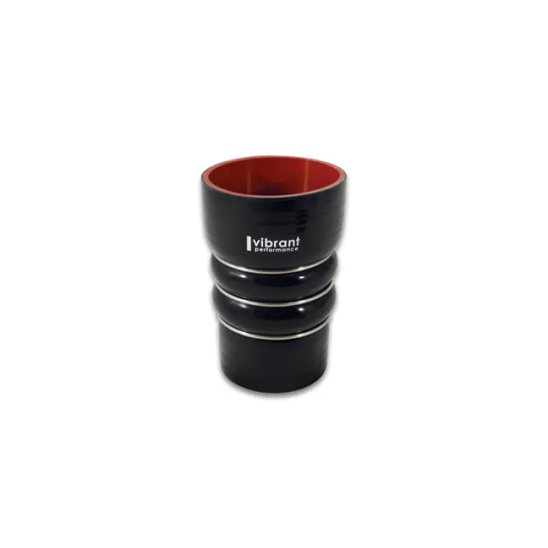 Vibrant 11861 Vibrant Silicone Coupling 4 Ply Aramid CAC Hose 3in x 2.5in Inlet/Outlet - Black