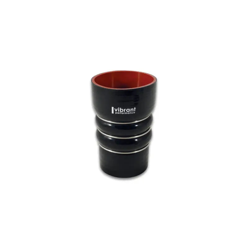 Vibrant 11861 Vibrant Silicone Coupling 4 Ply Aramid CAC Hose 3in x 2.5in Inlet/Outlet - Black
