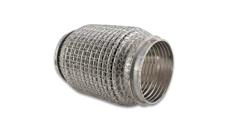 Vibrant SS Flex Coupling w/ Interlock Liner and Mesh Braid 3in Inlet/Outlet x 6in long - Truck & Automotive