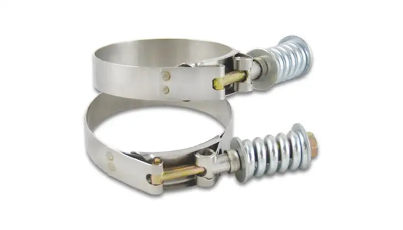 Vibrant Vibrant SS T-Bolt Clamps Pack of 2 Size Range: 2.25in to 2.55in O.D. For use w/ 2.00in I.D. Coupling