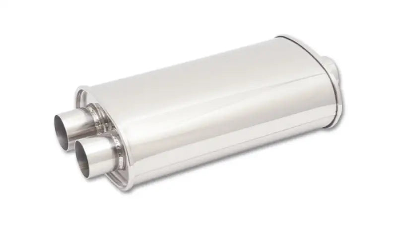 Vibrant StreetPower Oval Muff 5inx9inx15in long body 2.5in in I.D. x dual 2.25in out CenterDual - Truck & Automotive