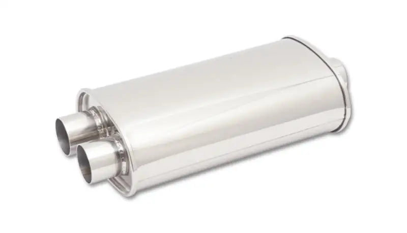 Vibrant StreetPower Oval Muff 5inx9inx15in long body 2.5in in I.D. x dual 2.25in out CenterDual - Truck & Automotive