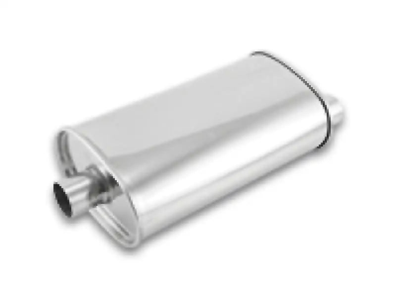 Shiny metal Vibrant StreetPower Oval Muffler with dual outlets for streetpower style