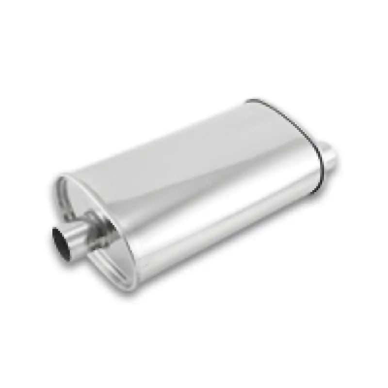 Vibrant 1104 Vibrant StreetPower Oval Muffler - 2in Inlet/Dual Outlet (Center In - Offset Out)