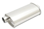 Vibrant StreetPower Oval Muffler 3.50in Inlet/Outlet (Offset-Center) - Truck & Automotive