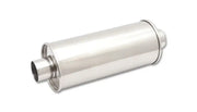 Vibrant StreetPower Round Muff 5in x 9in x 14in long, 2.5in in I.D. x 2.5in out Center-Center, stainless steel, sound suppression, universal fit suitable for RV, Automotive, Powersports, off-road, marine, exterior, truck accessories, interior, truck bed, rv parts, Performance, Truck & Automotive, Exhaust, Mufflers & Tips, AVADA - Best Sellers