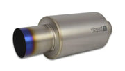 Vibrant Vibrant Titanium Muffler w/Straight Cut Burnt Tip 3.5in Inlet / 3.5in Outlet
