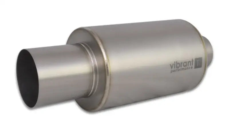 Vibrant Vibrant Titanium Muffler w/Straight Cut Natural Tip 3.5in Inlet / 3.5in Outlet