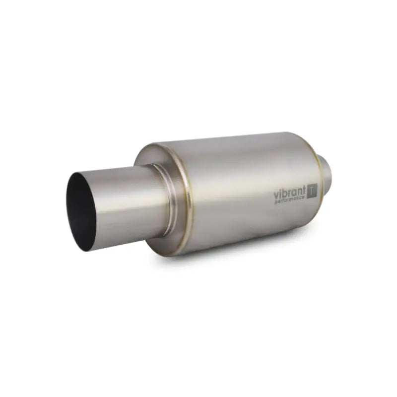 Vibrant 17563 Vibrant Titanium Muffler w/Straight Cut Natural Tip 3in. Inlet / 3in. Outlet