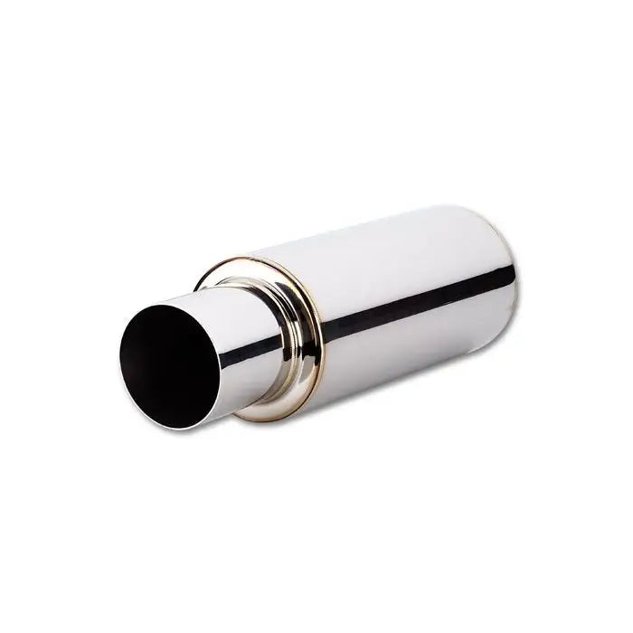 Vibrant 1091 Vibrant TPV Round Muffler (23in Long) with 4in Round Tip Straight Cut - 4in inlet I.D.