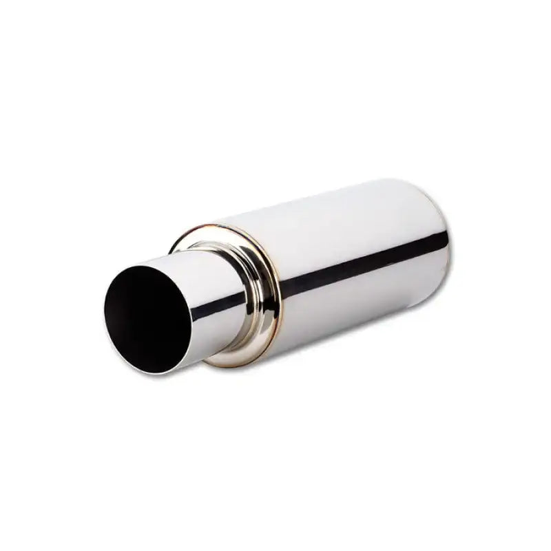 Vibrant TPV Round Muffler (23in Long) with 4in Tip Straight Cut - inlet I.D. - Truck & Automotive