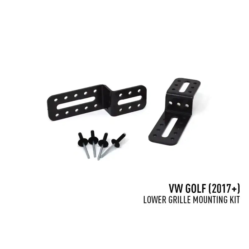 Black metal bumper beam mount with rivets for VW Golf 2017+ Bumper Beam Mount