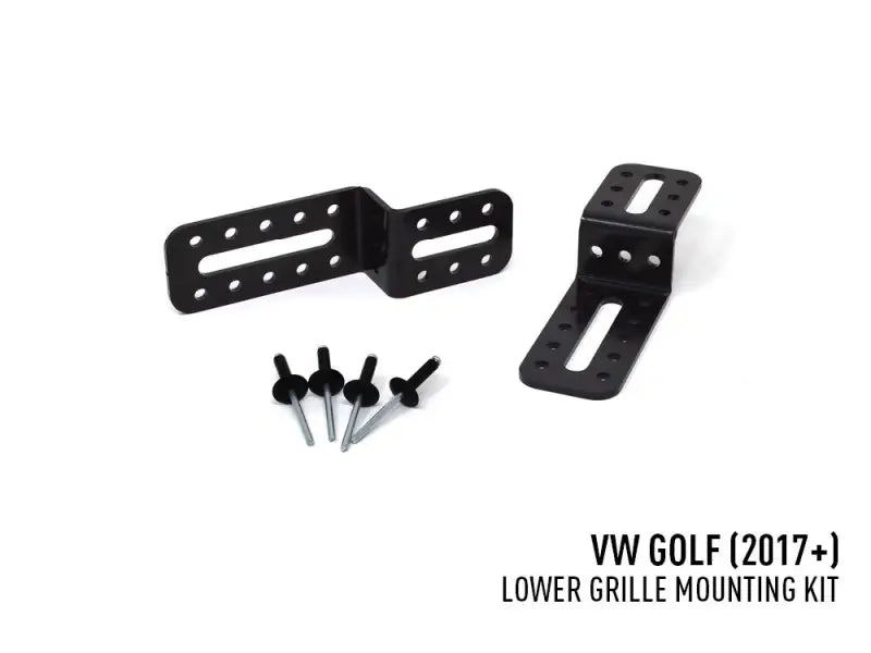 Black metal bumper beam mount with rivets for VW Golf 2017+ Bumper Beam Mount