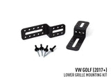 Black metal bumper beam mount with rivets for VW Golf 2017+ Bumper Beam Mount