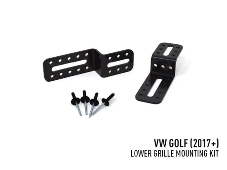 Black metal bumper beam mount with rivets for VW Golf 2017+ Bumper Beam Mount