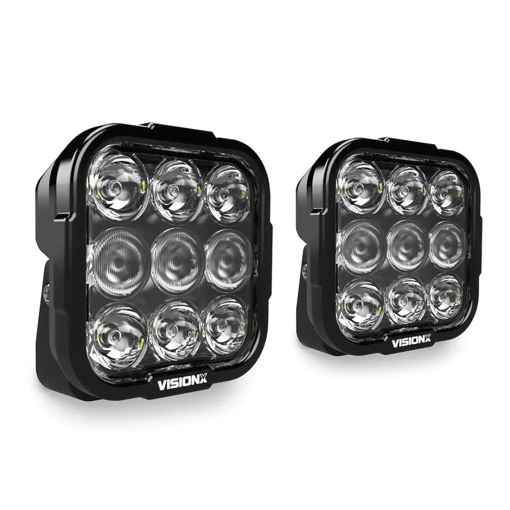Vision X Limited Lifetime Warranty Driving/ Fog Light Dura2-DL9Cbkit - White 9-LED 60-20 Combo Beam Drl