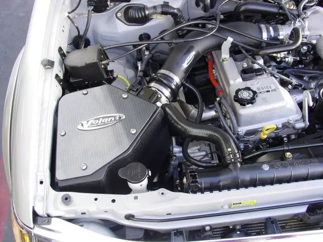 Volant 97-00 Toyota 4Runner 2.7 L4 Pro5 Closed Box Air Intake System installed under hood, enhancing airflow for superior horsepower and fuel economy, Truck & Automotive, Air Intake Systems, AVADA - Best Sellers